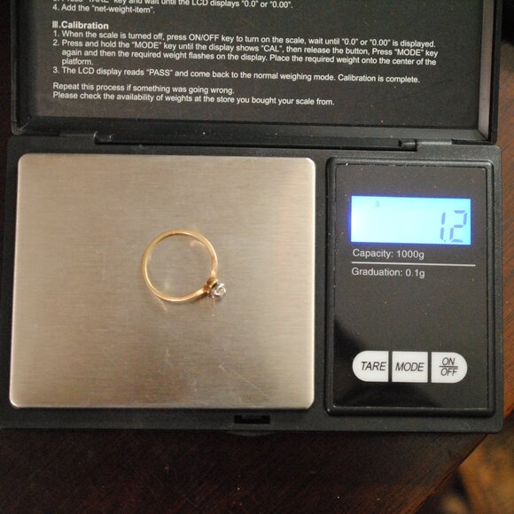 Vintage 14k Gold Teardrop Elevated Illusion Diamond Stackable / Engagement Ring - Picture 15 of 15